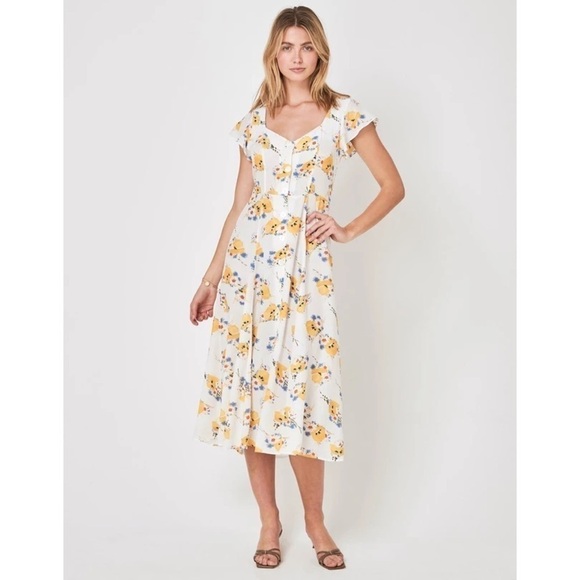 Auguste Madeline Isa Floral Midi Dress - Picture 1 of 11